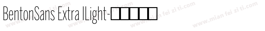 BentonSans Extra lLight字体转换